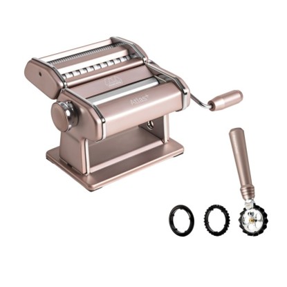 Marcato Atlas 150 Plus Makarna Makinesi + Pastawheel Set Pastel Pembe