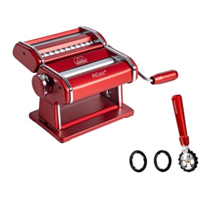 Marcato Atlas 150 Plus Makarna Makinesi + Pastawheel Set Kırmızı