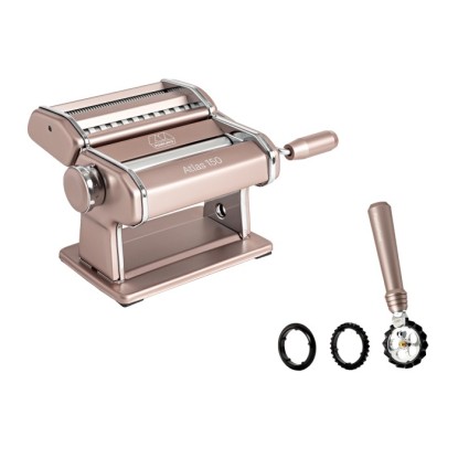 Atlas 150 Powder Pembe Manuel Makarna Makinesi + Pastawheel